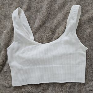 Gap White Ribbed Women's Top